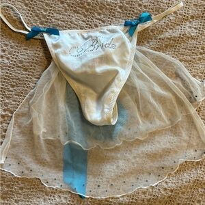 Auction listing-NWT-Victorias Secret White Bride thong with Veil